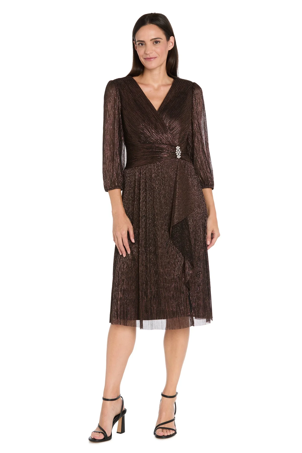 R&M Richards 3741 Homecoming Short Metallic Cocktail Dress - Primitiveus