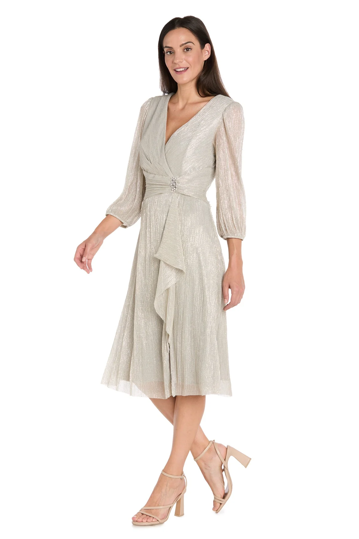 R&M Richards 3741 Homecoming Short Metallic Cocktail Dress - Primitiveus