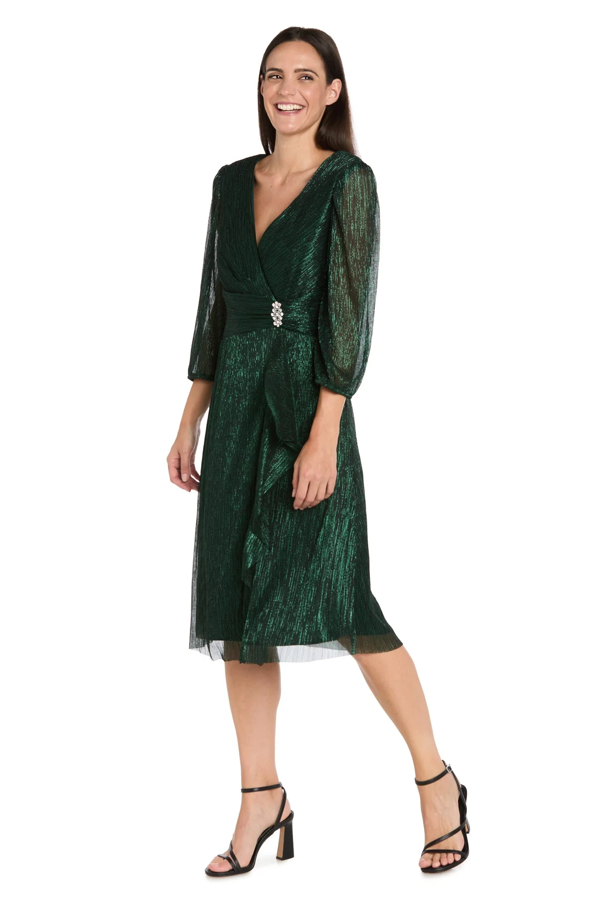 R&M Richards 3741 Homecoming Short Metallic Cocktail Dress - Primitiveus