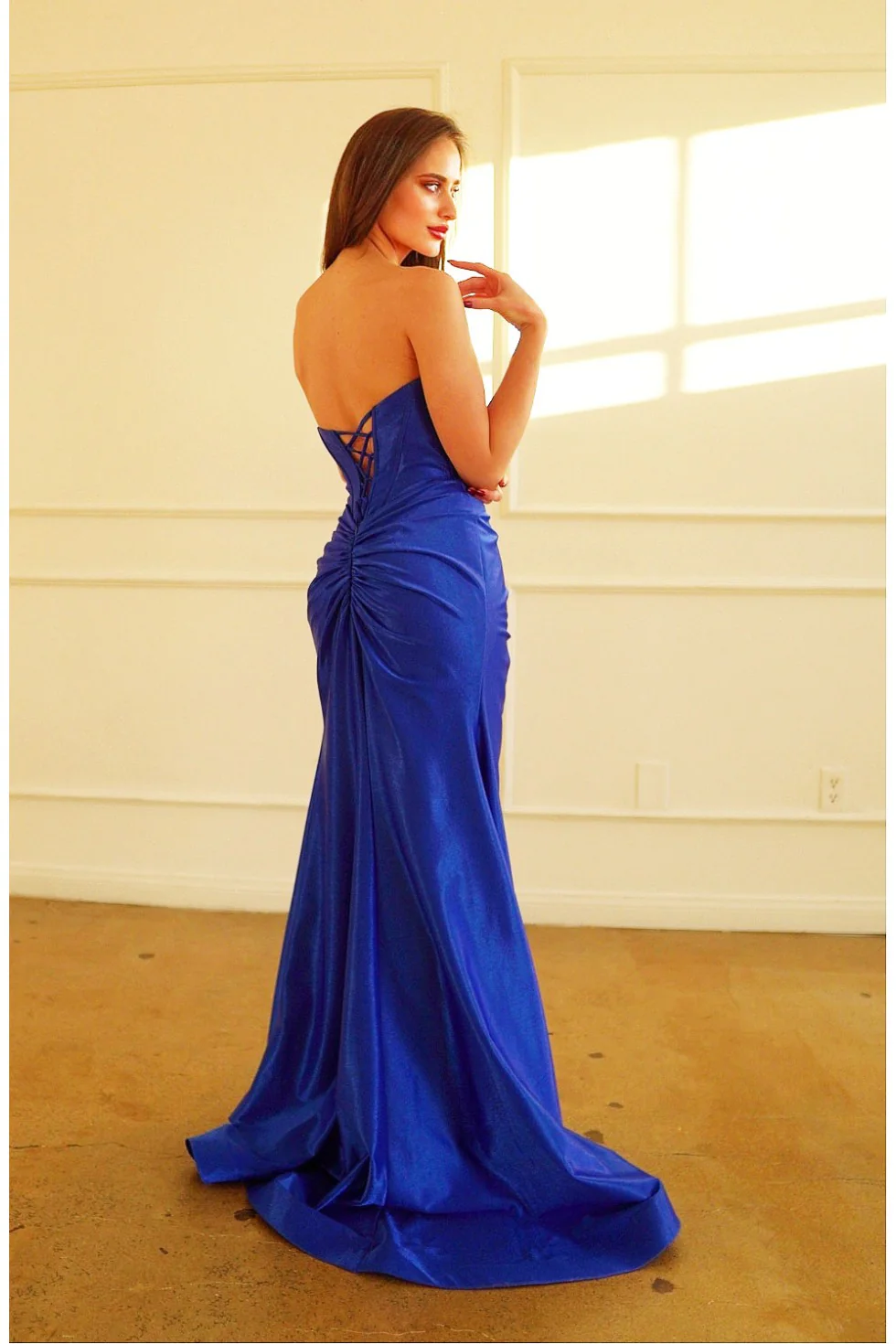 High Couture HC1025 Prom Formal Fitted Long Slit Dress - Primitiveus