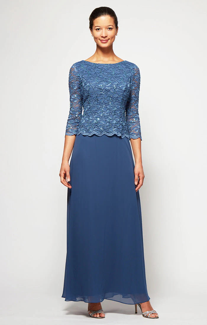 Alex Evenings 112655 Long Formal Lace Mother of the Bride Dress - Primitiveus