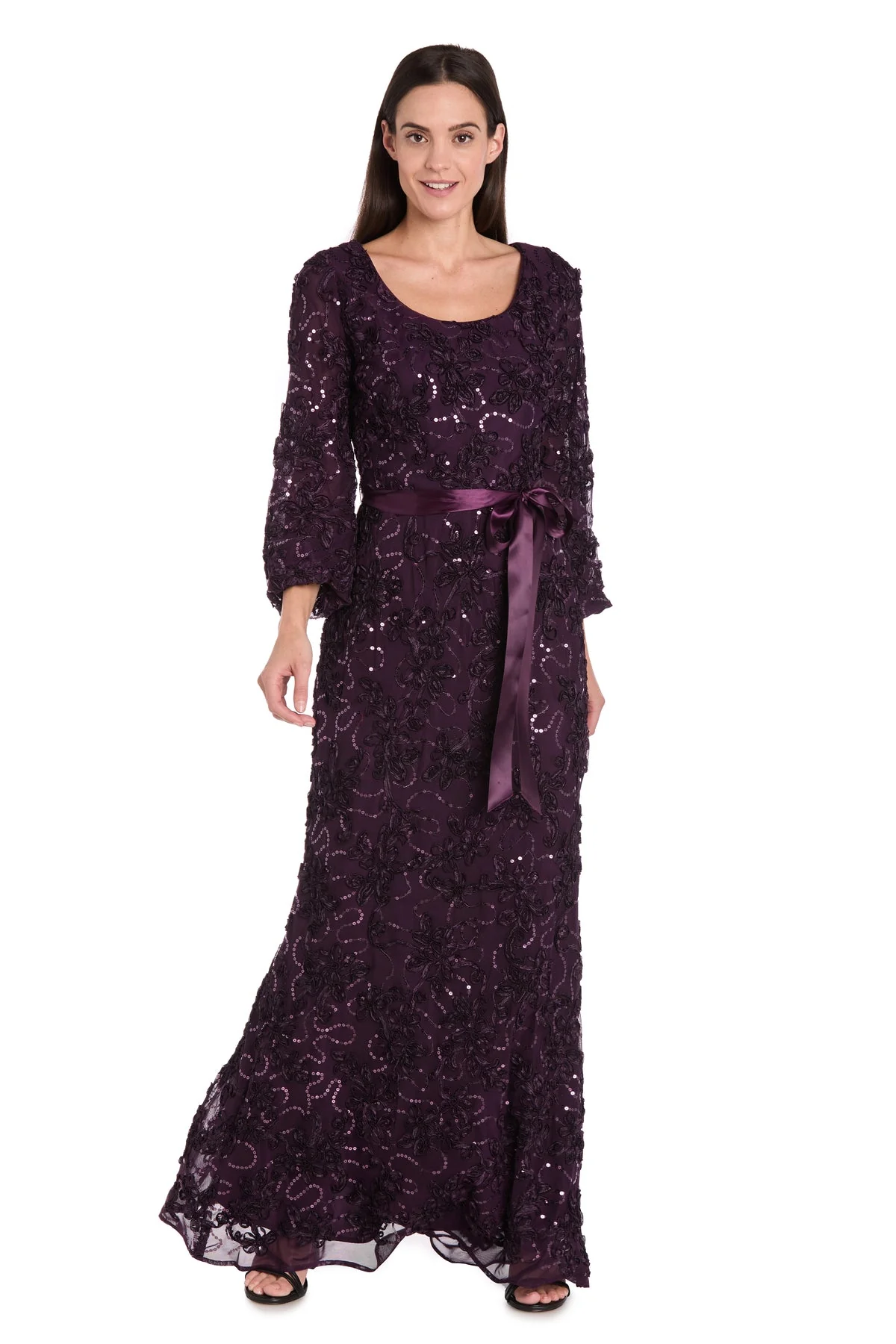 R&M Richards 3725 3D Long Formal Floral Evening Dress - Primitiveus