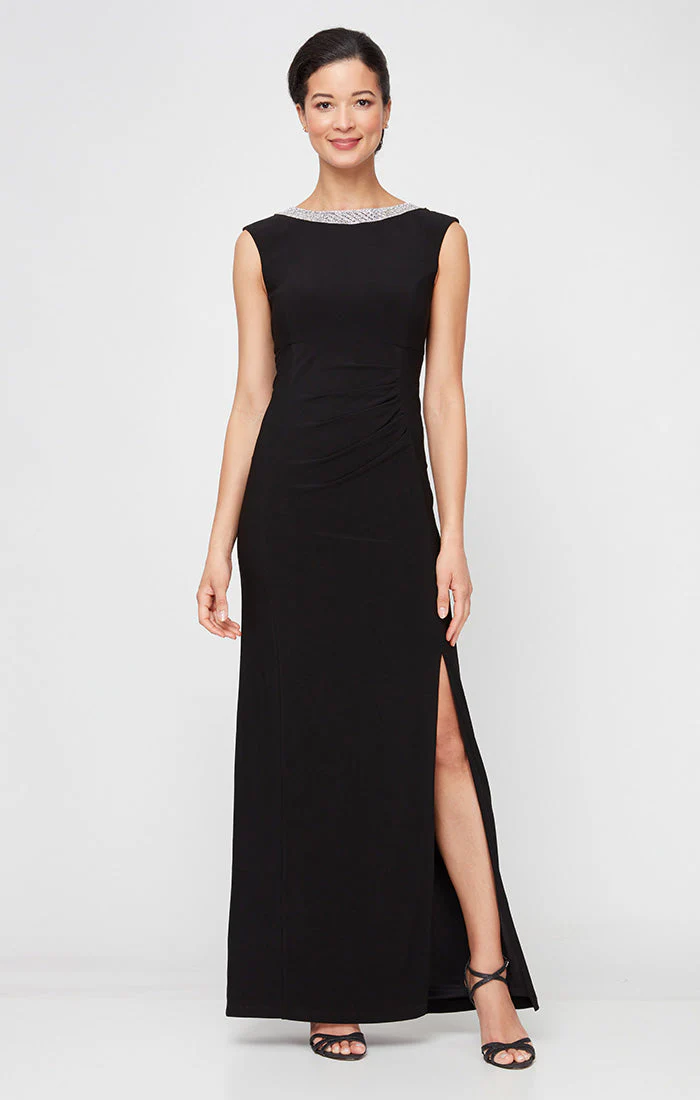 Alex Evenings 81351662 Long Slit Formal Evening Slit Dress - Primitiveus