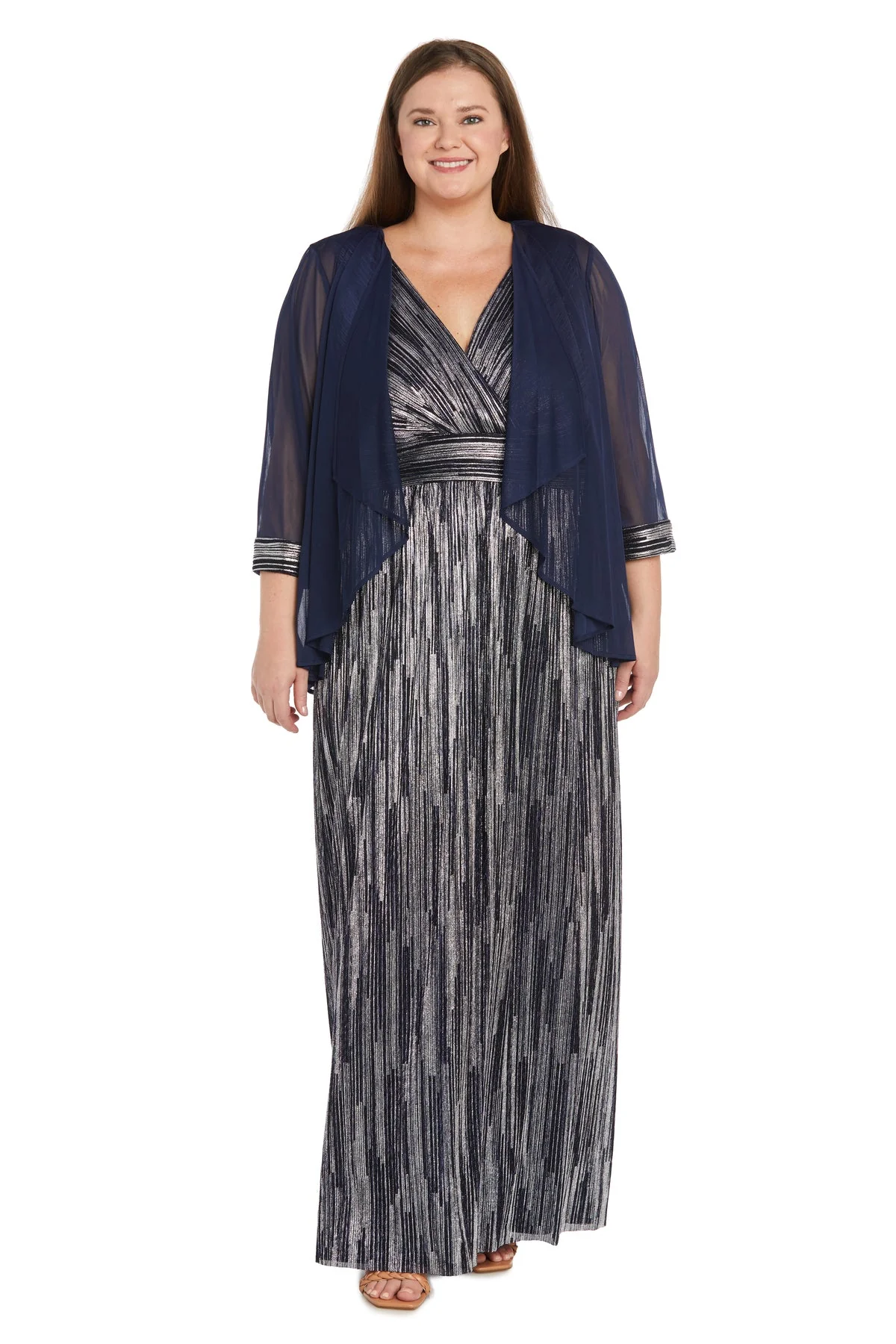 R&M Richards 2781W Two Piece Long Formal Plus Size Jacket Dress - Primitiveus