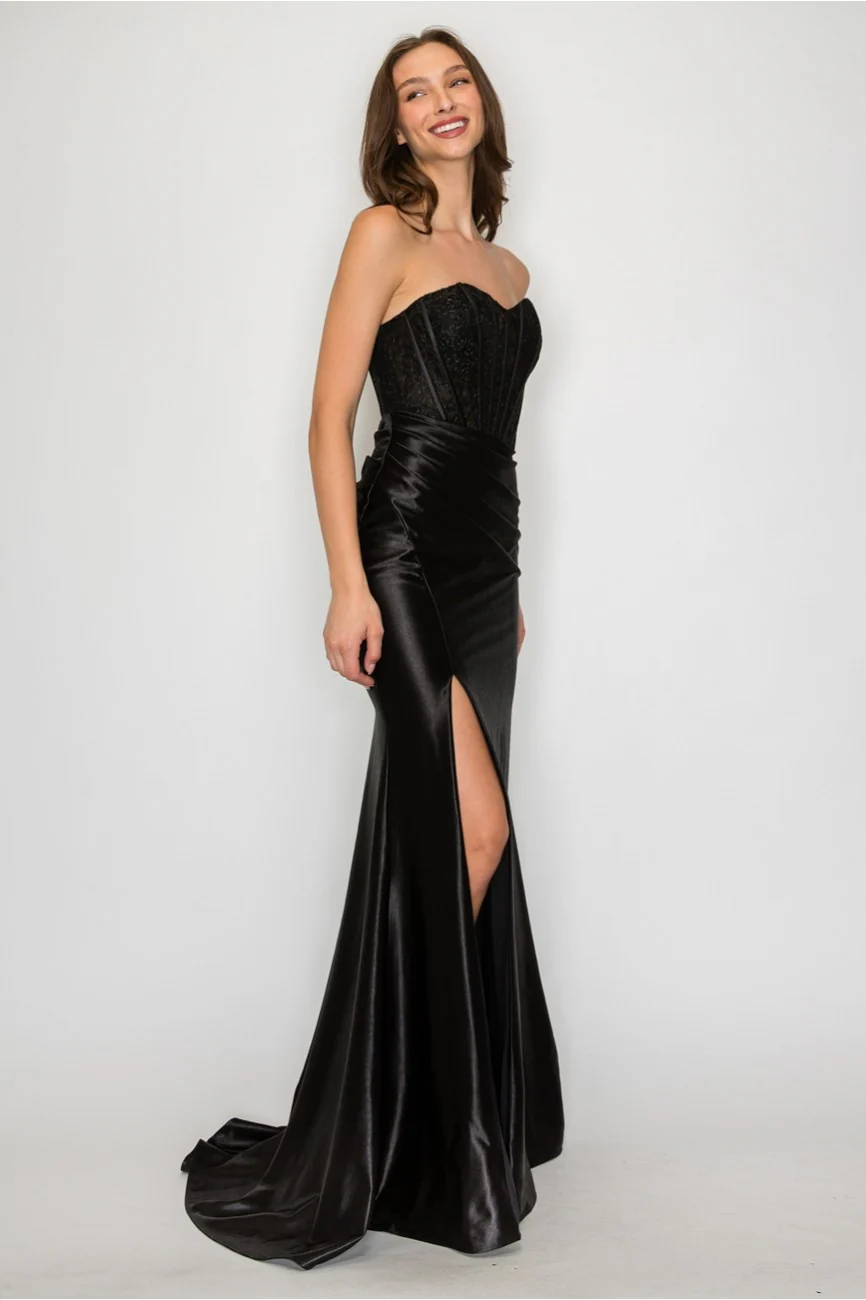 High Couture HC1023 Prom Long Formal Evening Lace Dress - Primitiveus