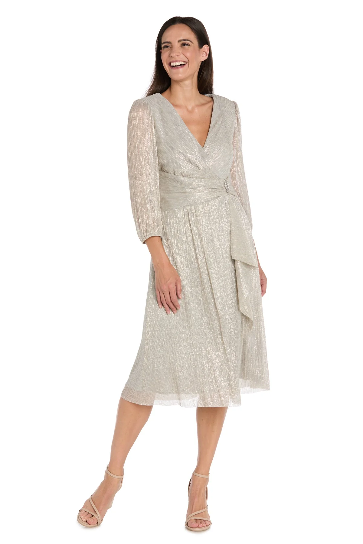 R&M Richards 3741 Homecoming Short Metallic Cocktail Dress - Primitiveus