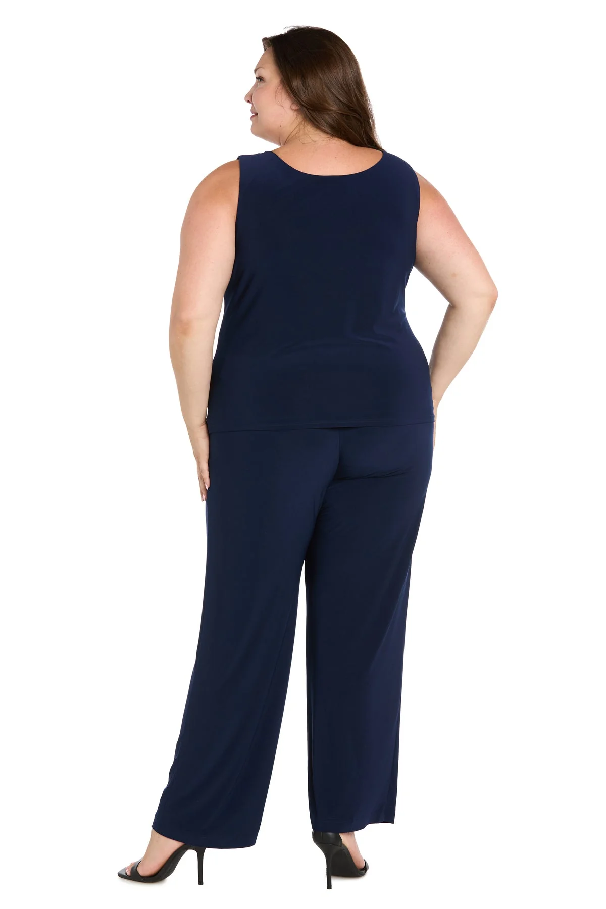 R&M Richards 3356W Floral Long Plus Size Formal Pantsuit - Primitiveus