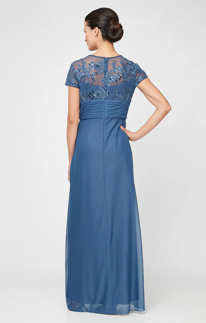 Alex Evenings 82171561 Petite Long Mother of the Bride Formal A Line Dress - Primitiveus