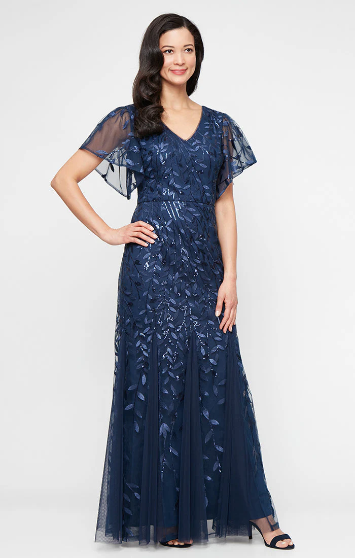 Alex Evenings 81171846 Mother of the Bride Fromal A Line Dress - Primitiveus